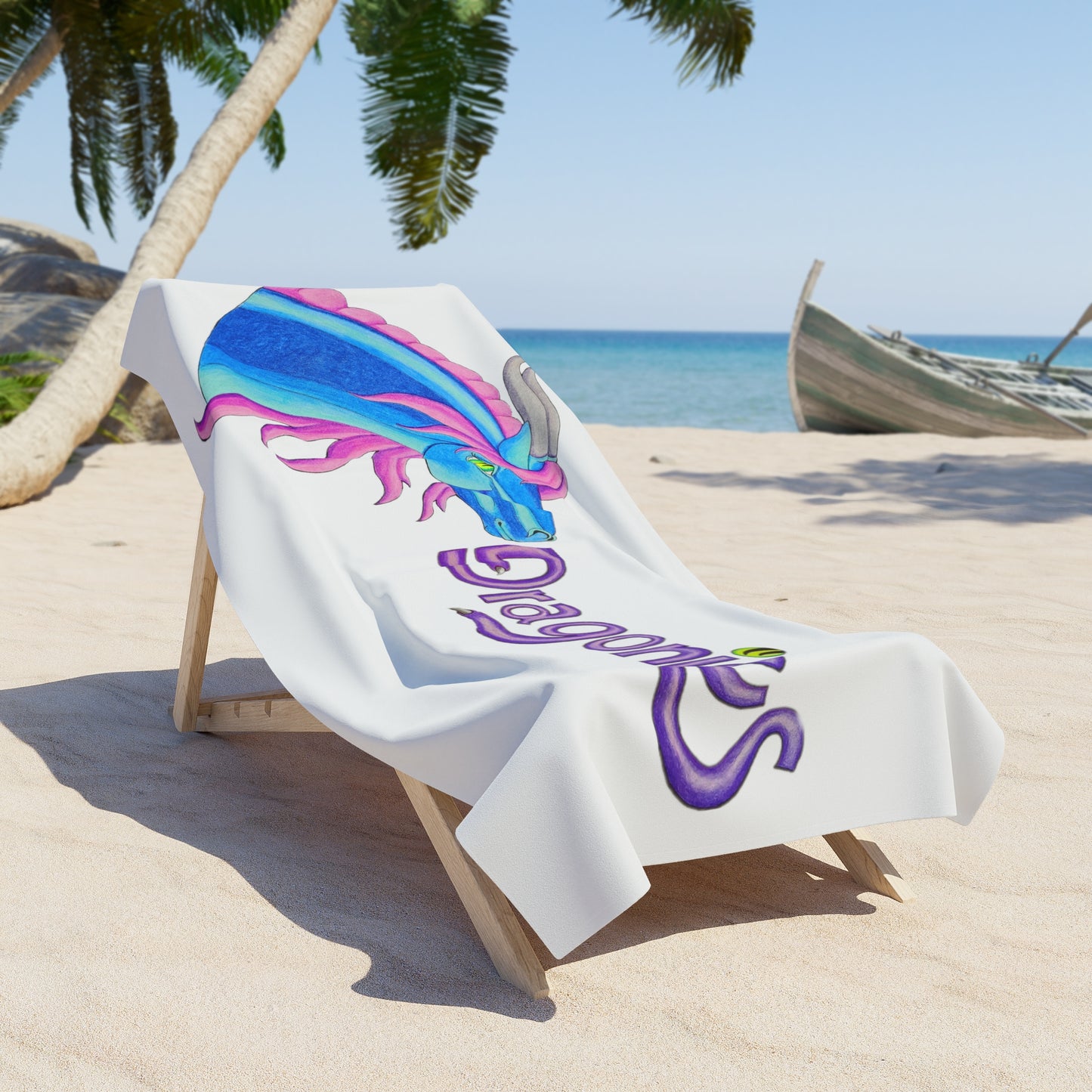 BLUE Dragonies Beach Towel