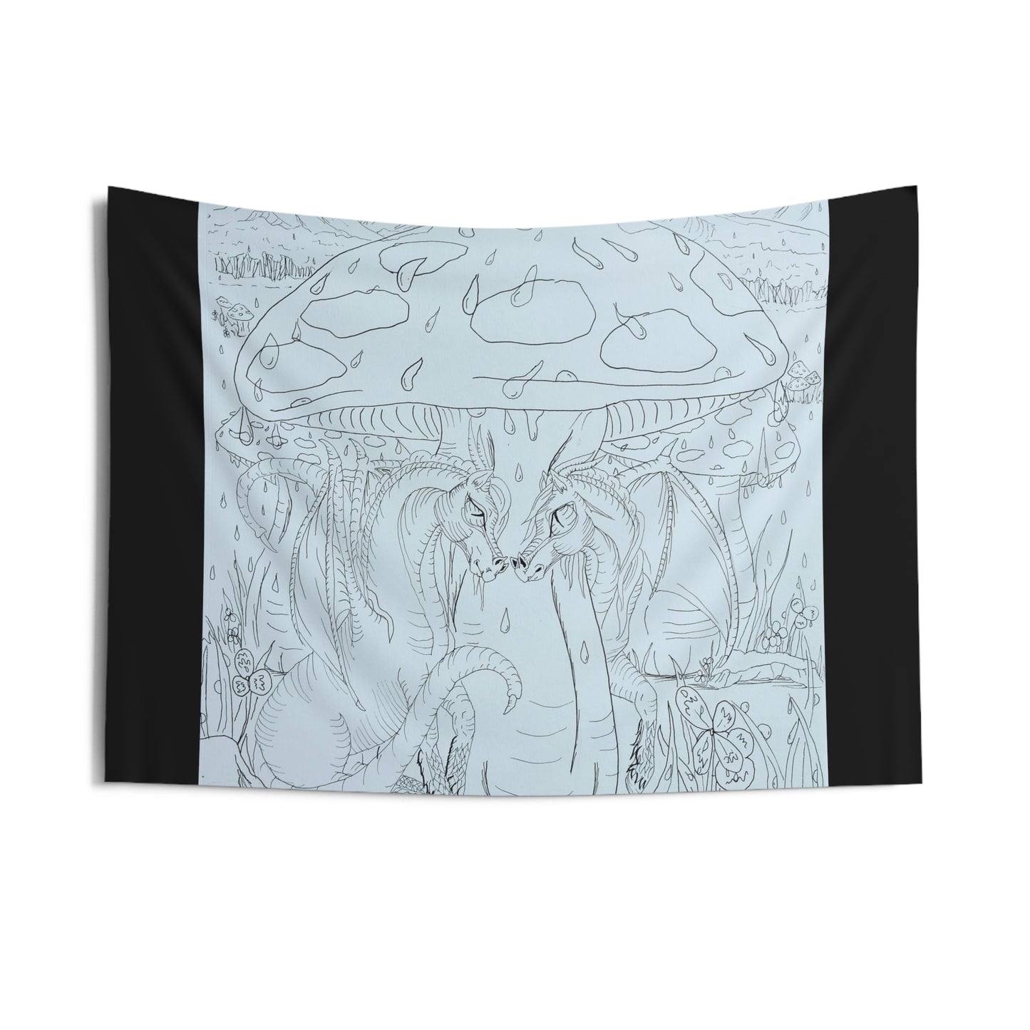 Color me Dragonies Shroomin 1111 Indoor Wall Tapestries