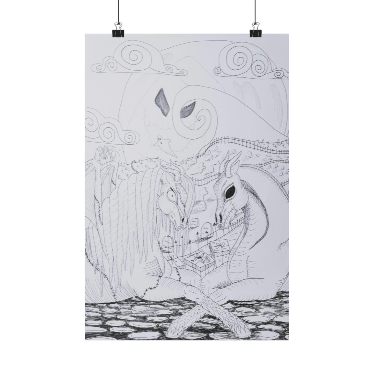 Color Me Jack and Sally Premium Matte Vertical Posters