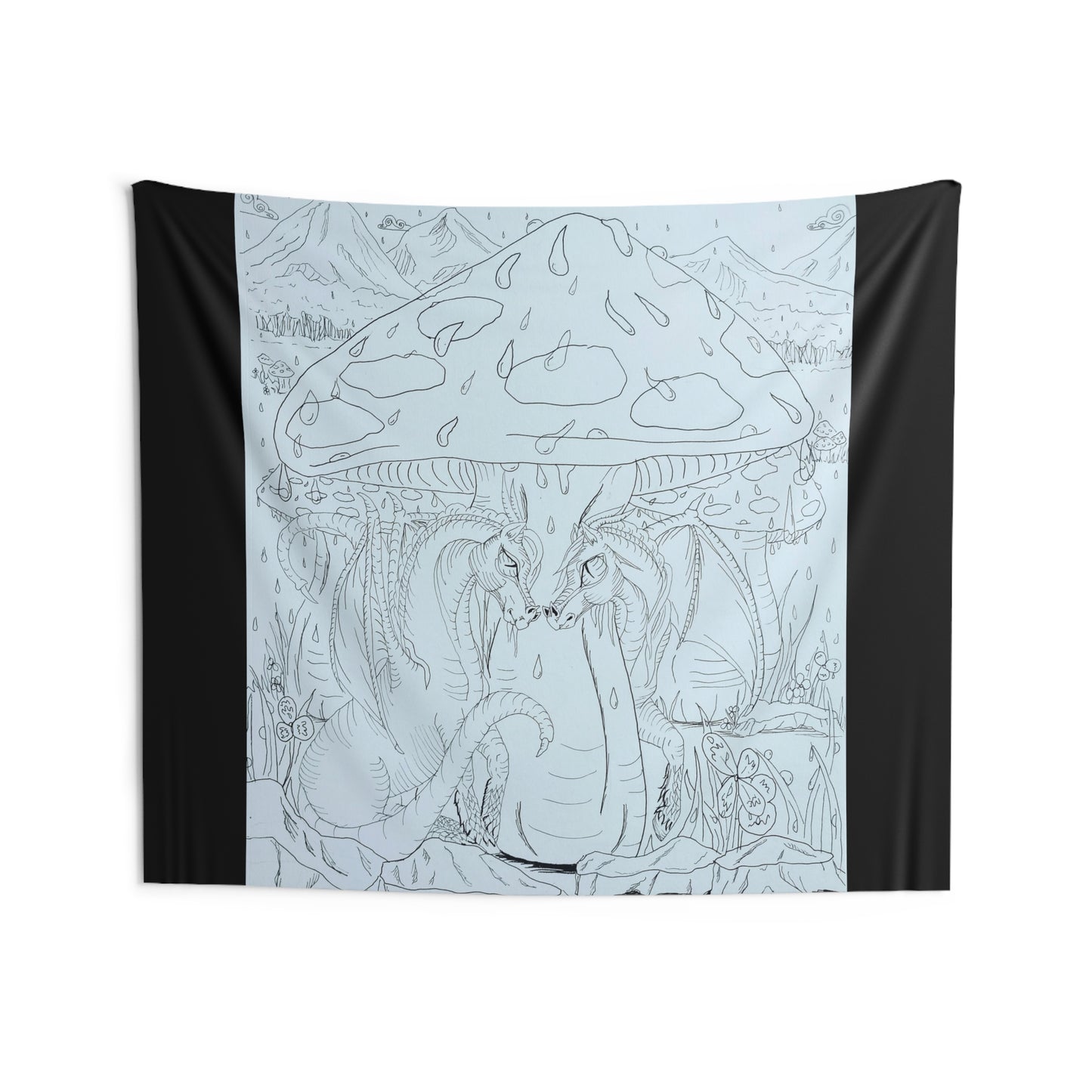 Color me Dragonies Shroomin 1111 Indoor Wall Tapestries