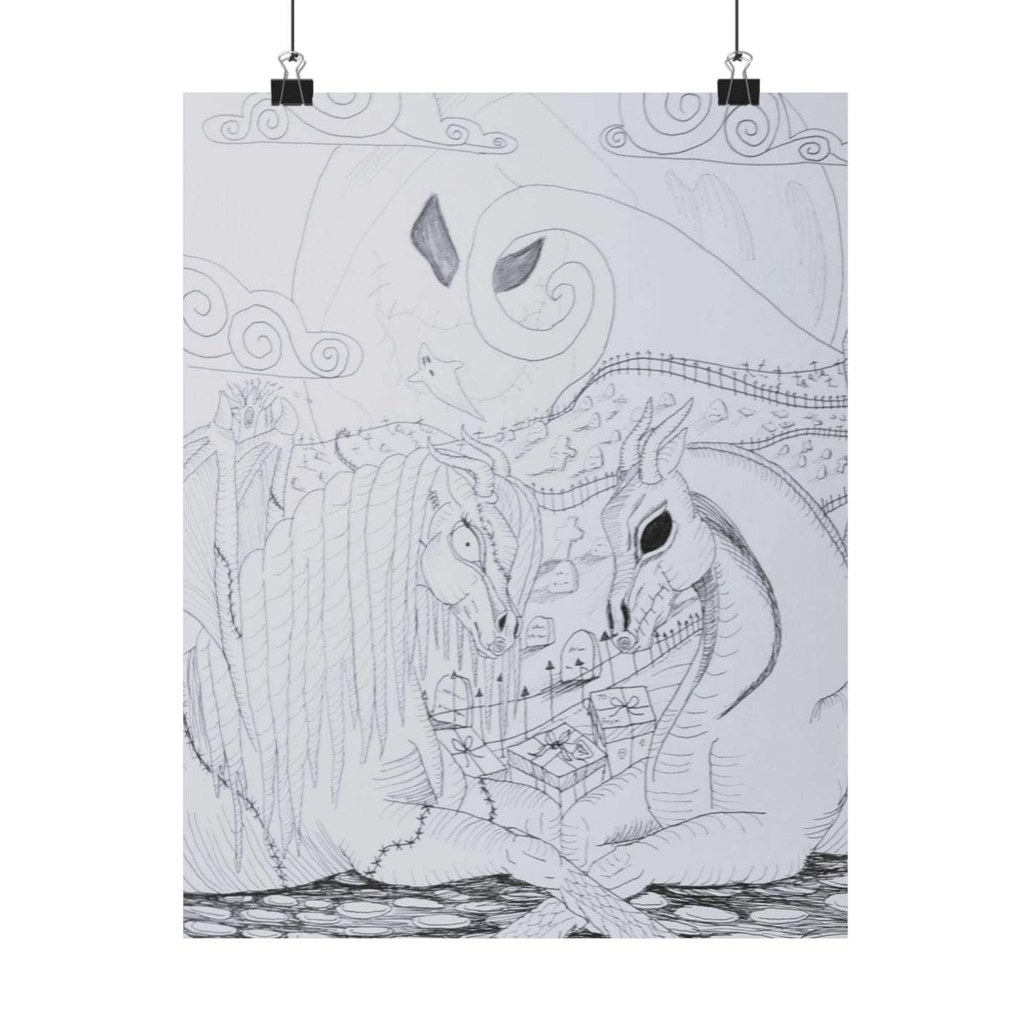 Color Me Jack and Sally Premium Matte Vertical Posters