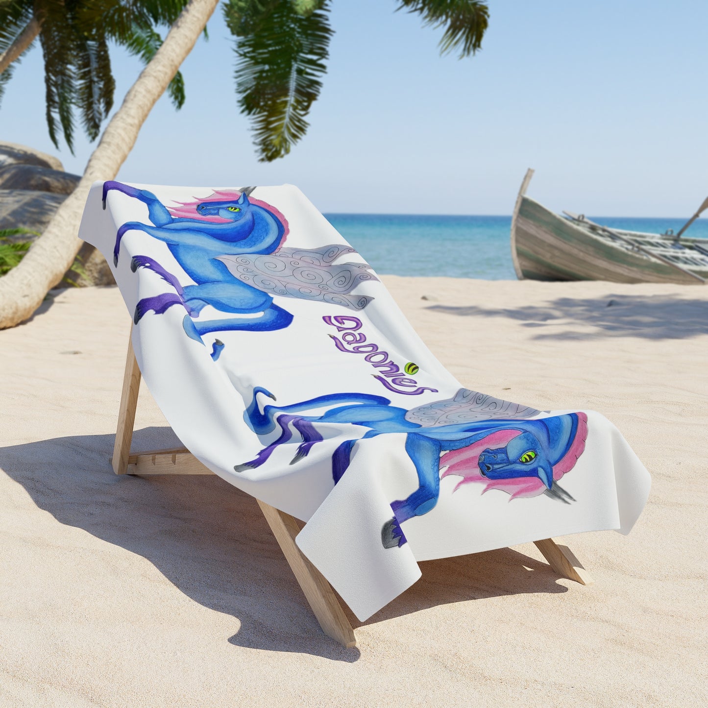 Blues Dragonies Beach Towel