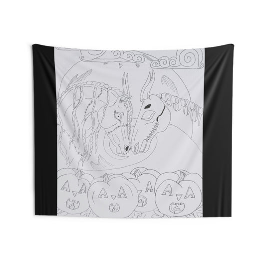 Jack and Sally Dragonies Ponies 222 Indoor Wall Tapestries