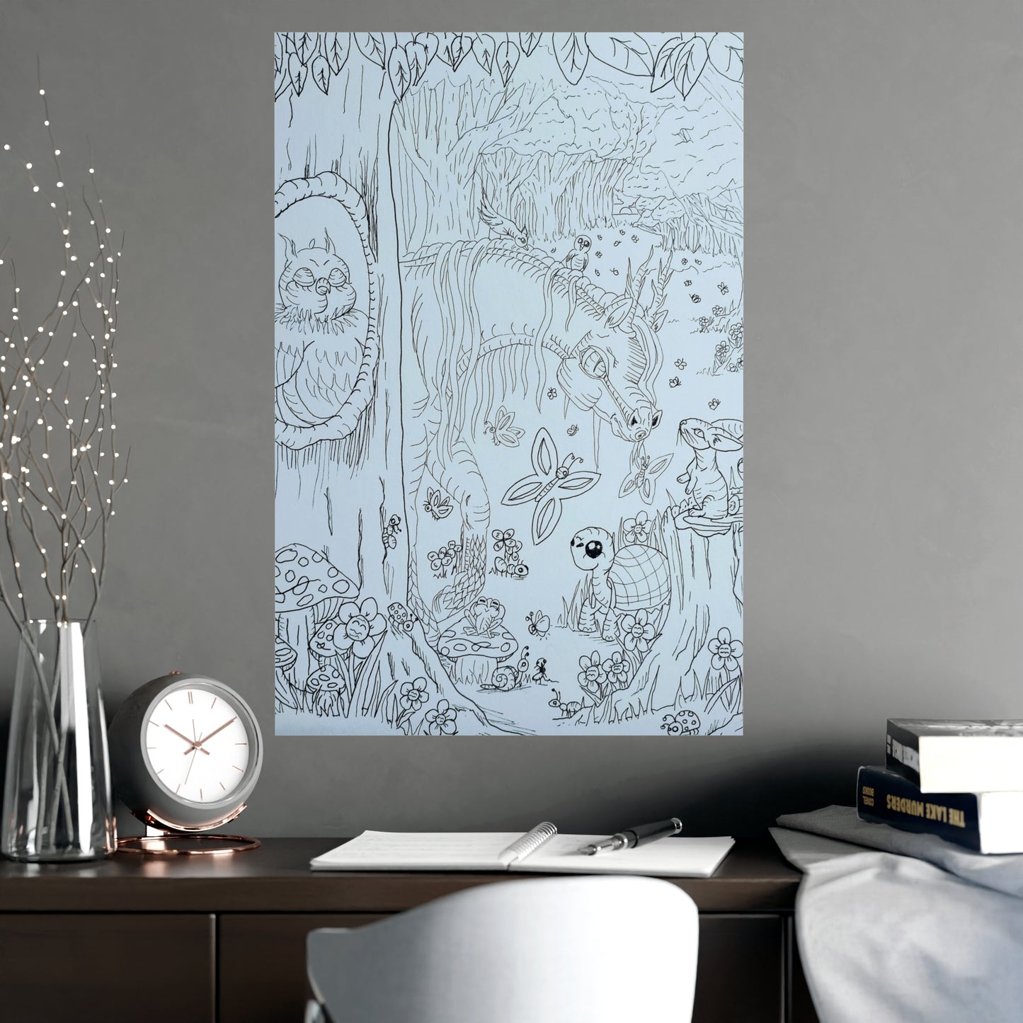 Color me Dragonies Woodland Fantasy Vertical and Horizontal Matte Posters