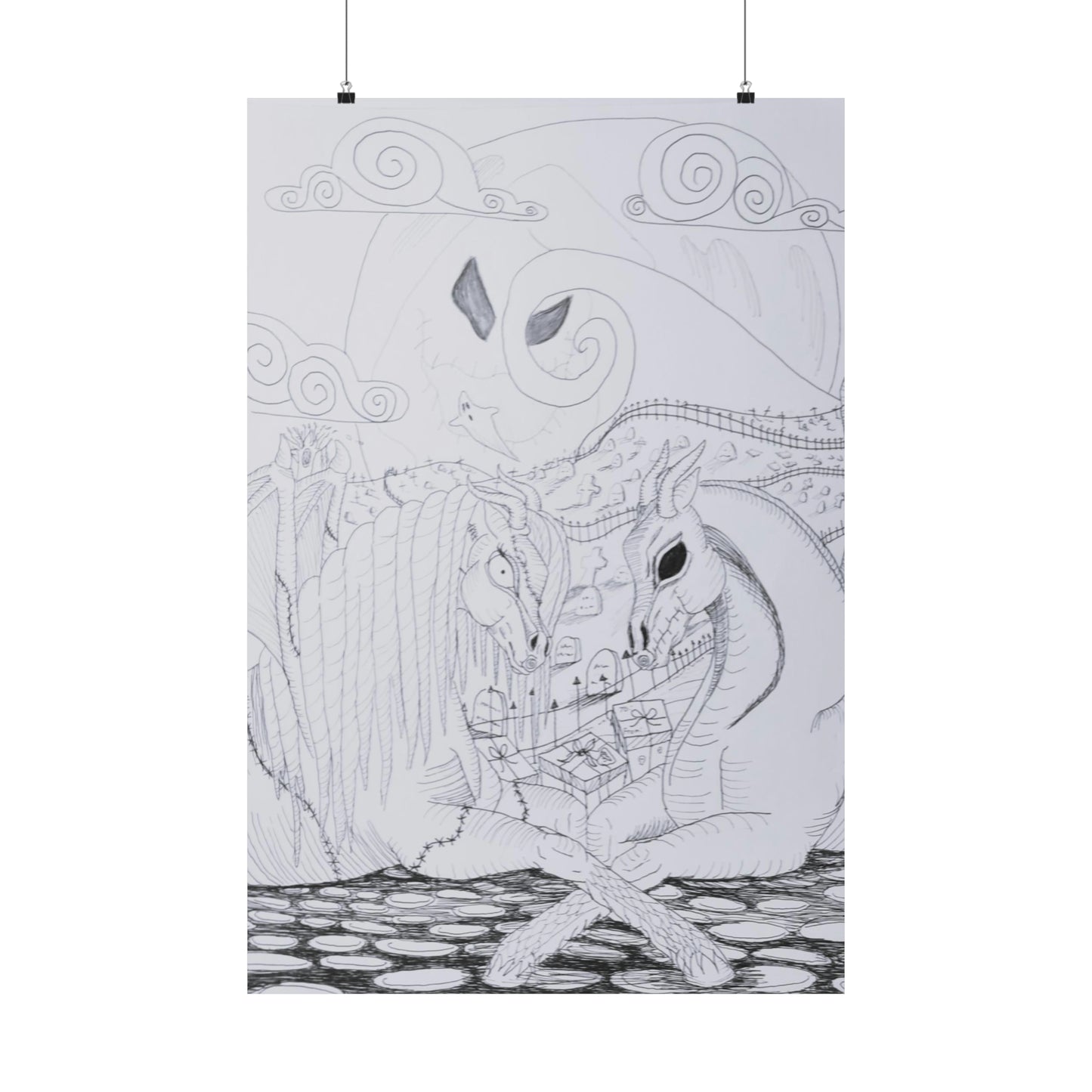 Color Me Jack and Sally Premium Matte Vertical Posters