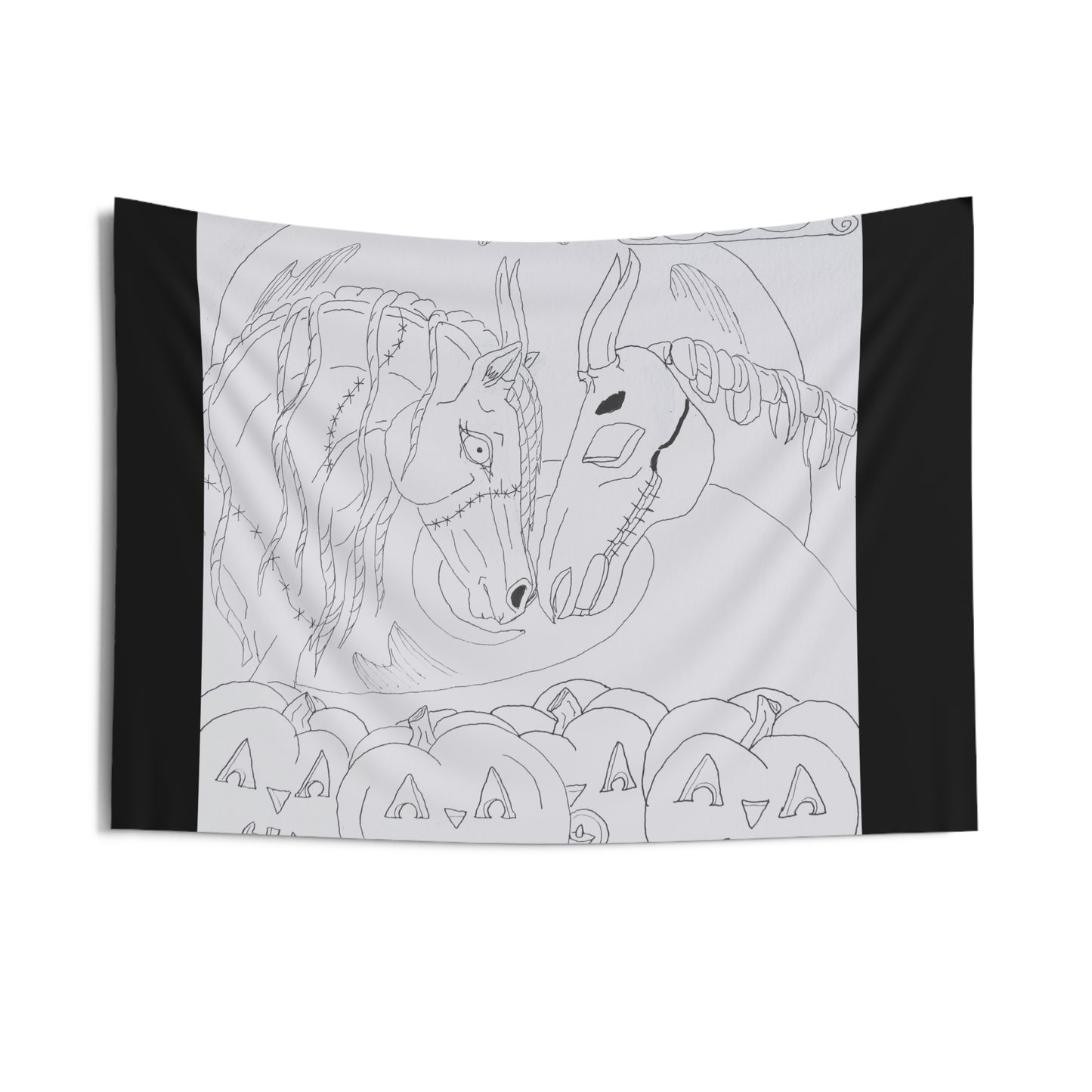 Jack and Sally Dragonies Ponies 222 Indoor Wall Tapestries