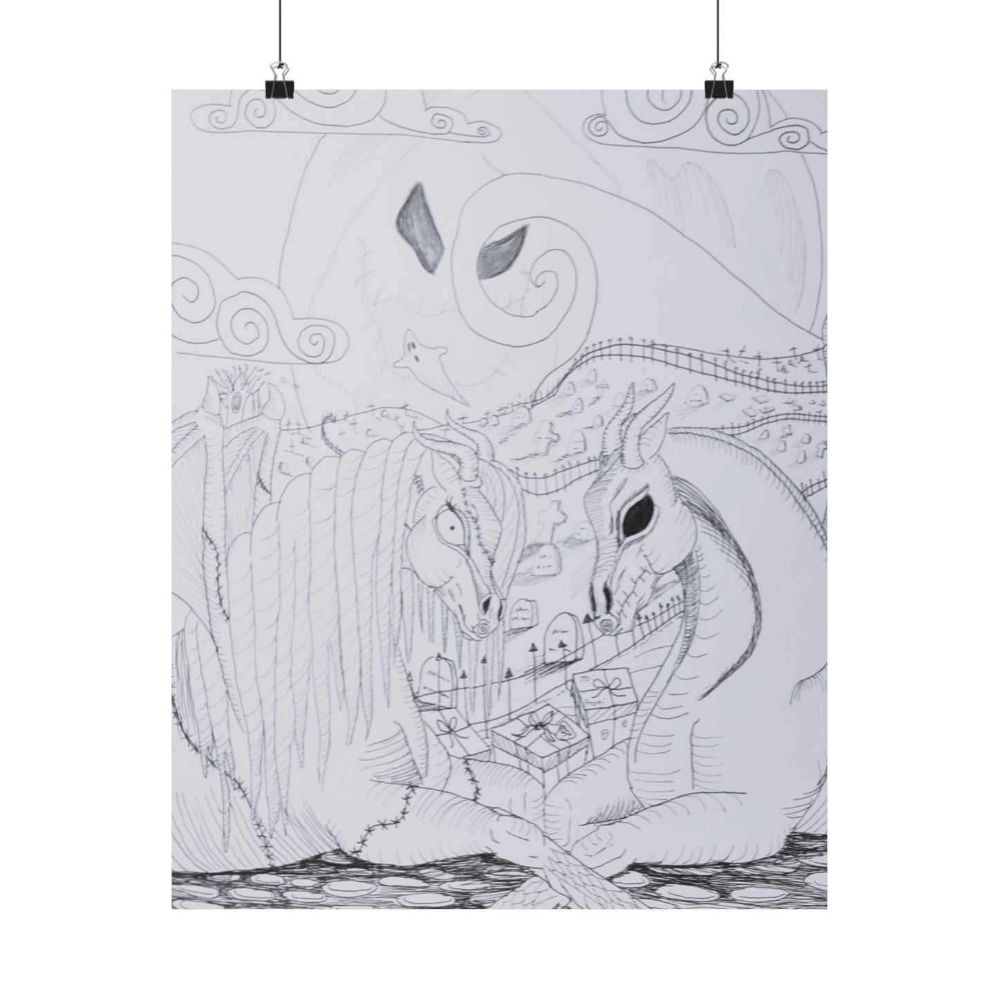 Color Me Jack and Sally Premium Matte Vertical Posters