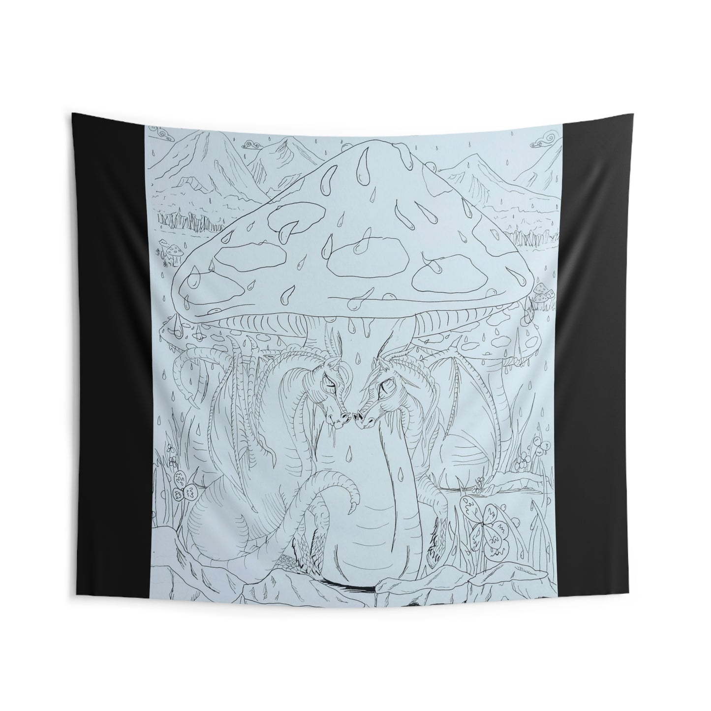 Color me Dragonies Shroomin 1111 Indoor Wall Tapestries