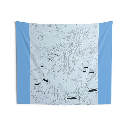 Color me Dragonies Bubbles Indoor Wall Tapestries