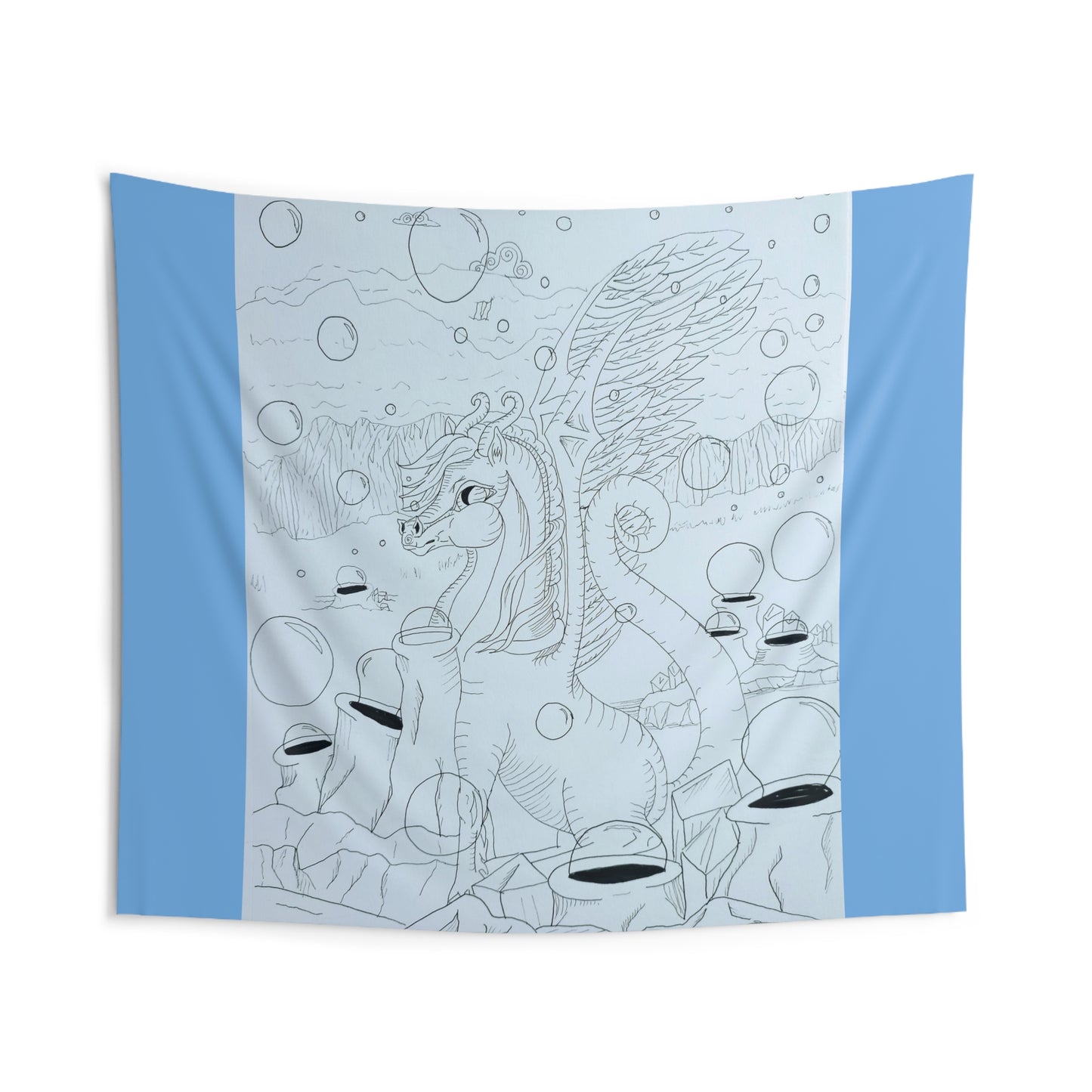 Color me Dragonies Bubbles Indoor Wall Tapestries