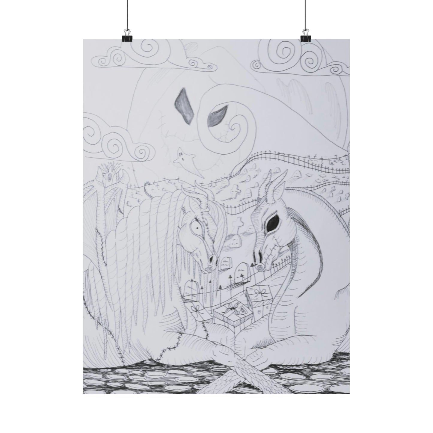 Color Me Jack and Sally Premium Matte Vertical Posters