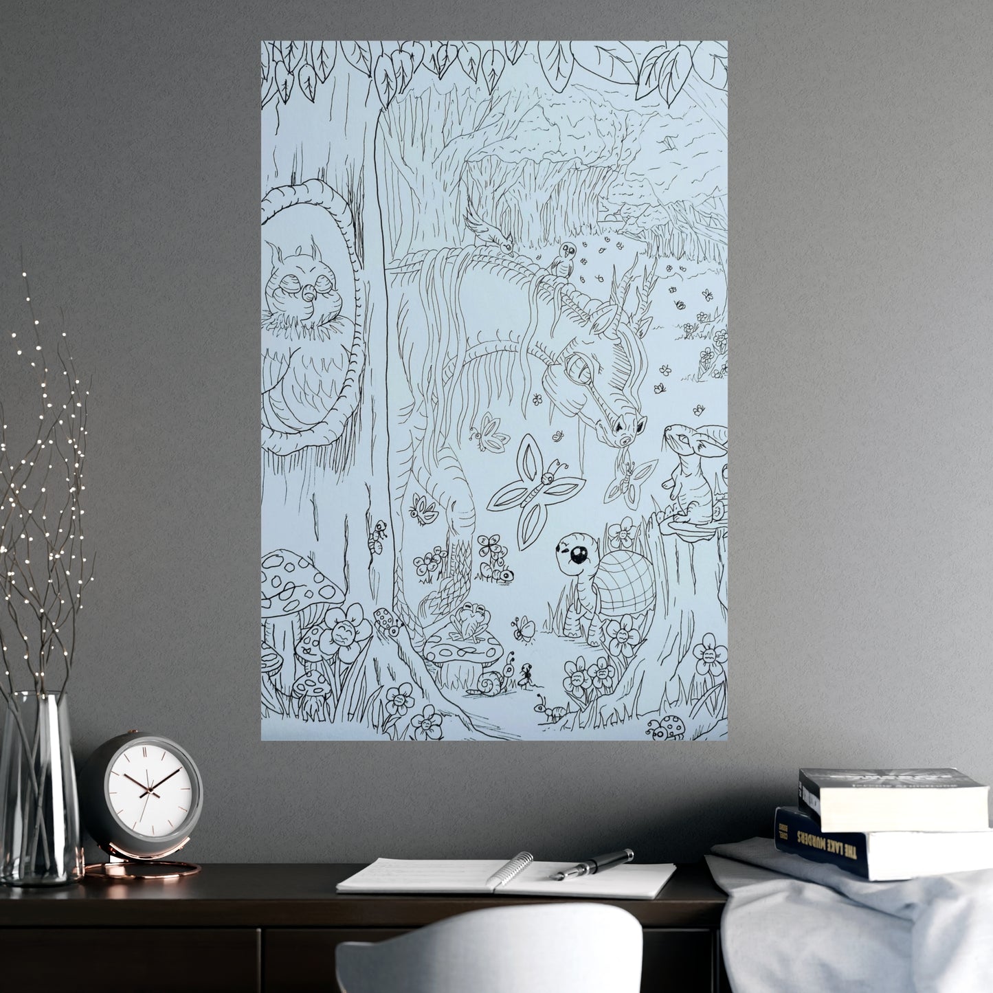 Color me Dragonies Woodland Fantasy Vertical and Horizontal Matte Posters